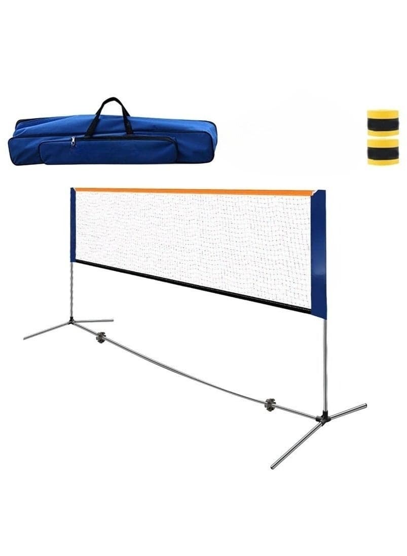 Badminton Net Set Include Net Stand Carry Bag Tennis Net Set Volleyball Net Backyard Heavy Duty Badminton Net Height Adjustable for Adult Court