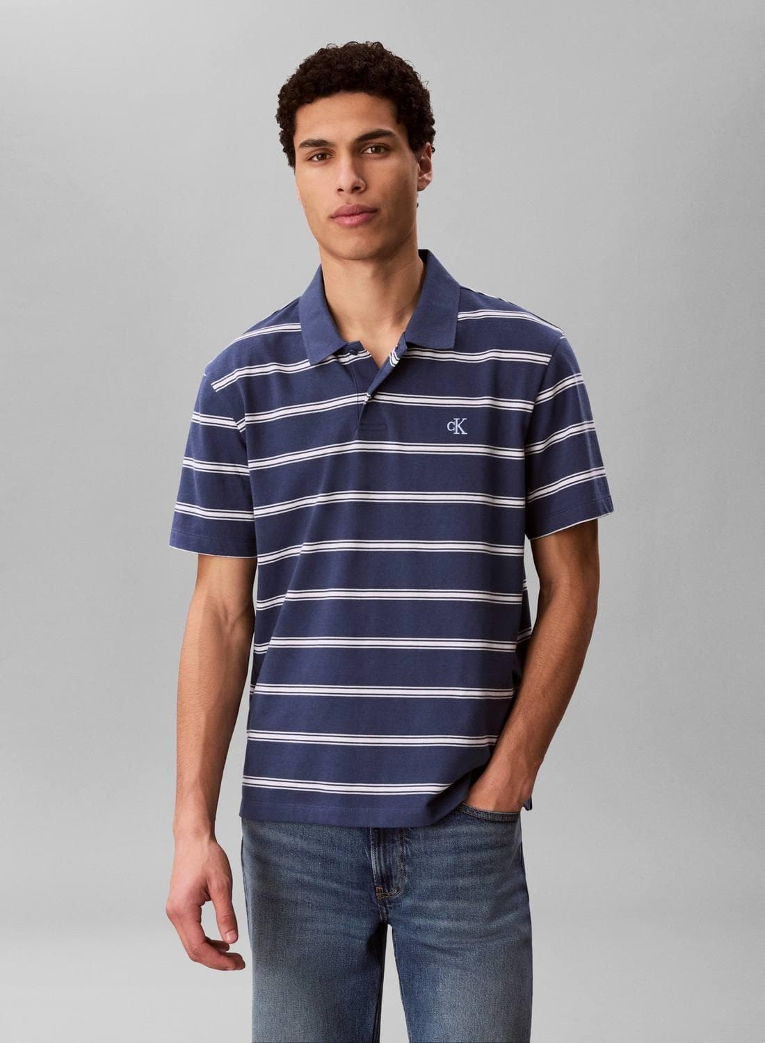 Jersey Stripe Polo Shirt