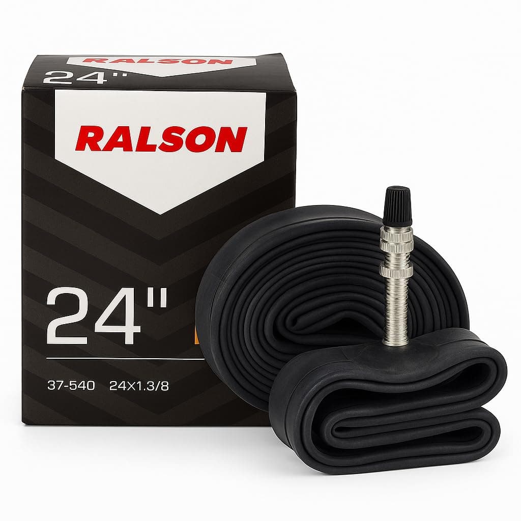 RALSON 24 Inch Bicycle Inner Tube (37-540 / 24x1 3/8) | 35mm DV Dunlop Valve | Butyl Rubber Replacement Tube for Road Bike, City Bike, Cruiser, Hybrid, Kids Bicycle & Junior Cycle