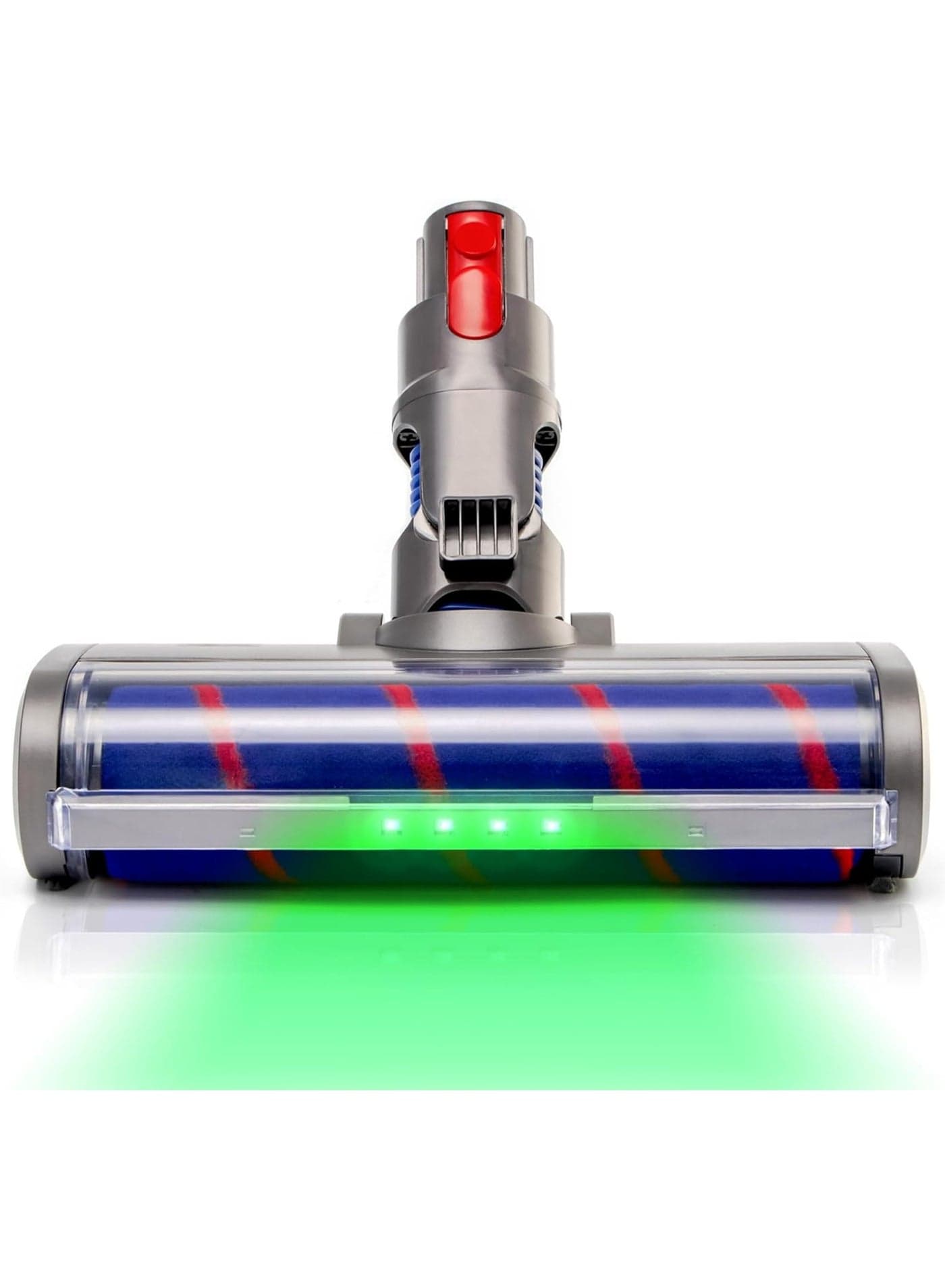 Soft Roller Brush Motorhead Attachment: Floor Head Compatible with Dyson V7 V8 V10 V11 G5 Cordless Stick Vacuum Cleaners - Quick-Release Replacement Parts with Dust Detection LED Headlights