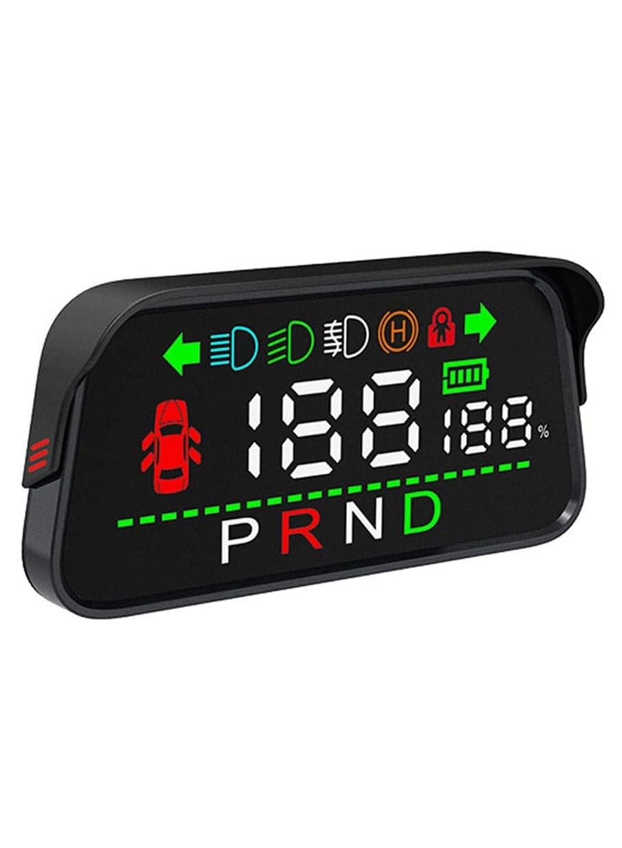 Heads up Display with Light Door Gear Indicator Speedometer Digital Alarm Set Speed display Steering display Gear display Braking Monitor HUD for Tesla Model 3 Y 2016-2023