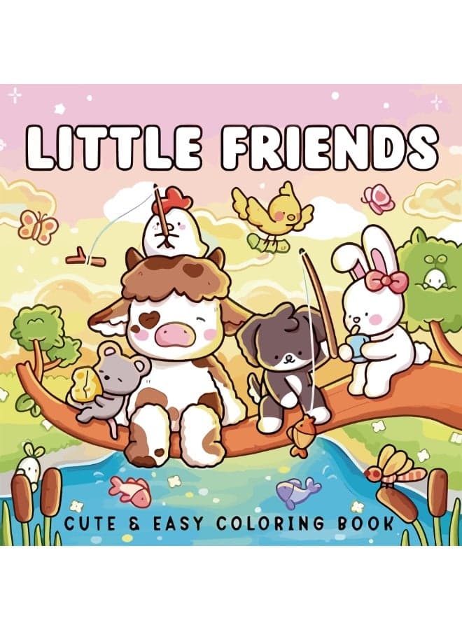 Little Friends Animal Coloring Book – 56 Pages for Kids, Teens & Adults – Relaxing and Fun Coloring Featuring Adorable Animal Designs for Stress Relief & Creative Expression(Little Friends)
