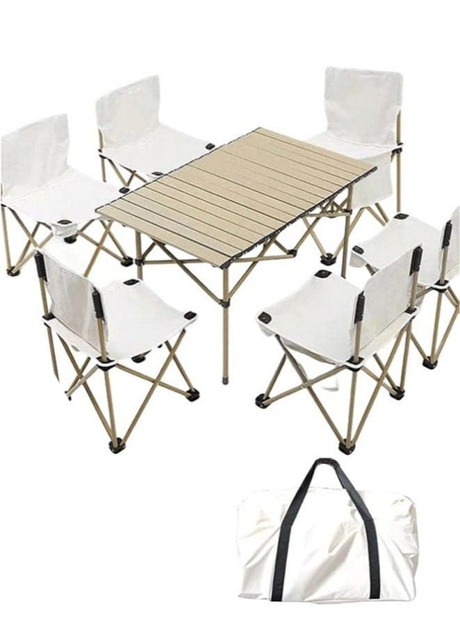 Camping Furniture Set,Foldable Camping Tables and Chairs, Portable Family Outing Camping Picnic Table And Chair Set,Multifunctional Foldable Travel Table and Chairs Set Camping Table For Outdoor BBQ,Cooking,Party, Beach