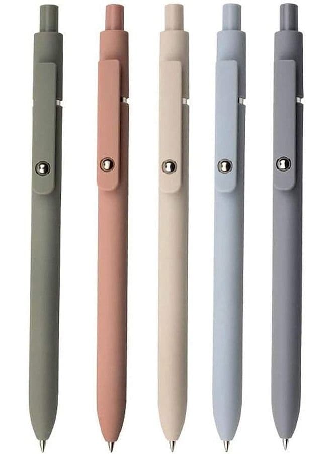5pcs Quick Dry Ink Pens Retractable Ink Pens 0.5mm