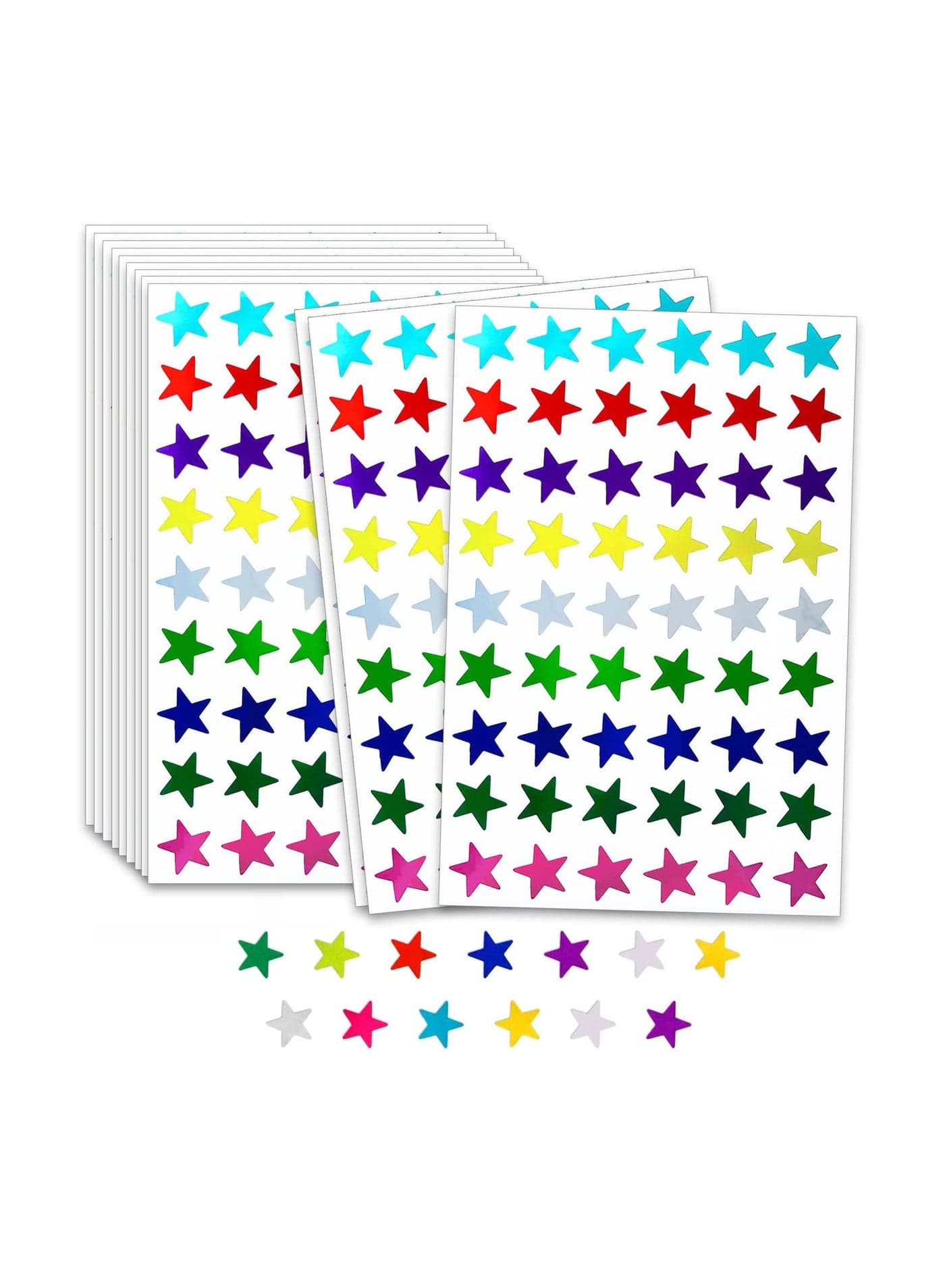 1080 PCS 20 Sheets Small Foil Star Stickers For Kids Reward, Home,School,DIY And Office Decoration