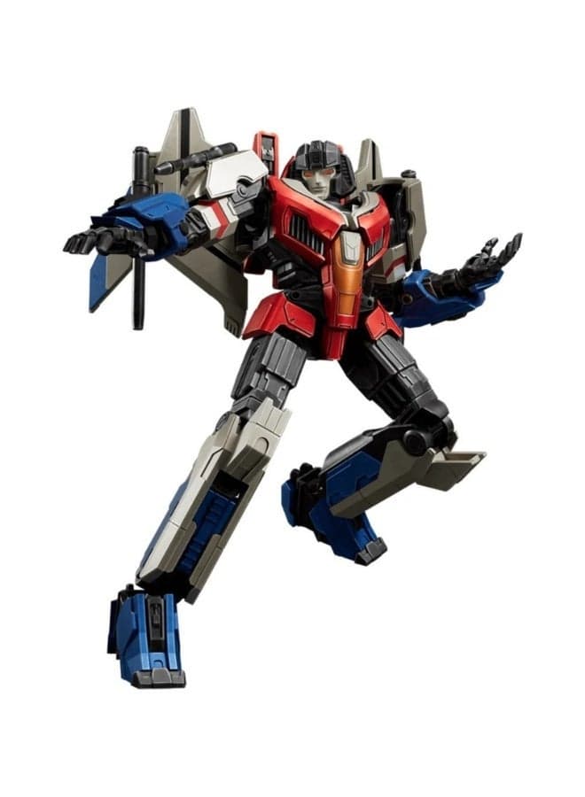 Blokees Transformers Classic Class Starscream Model Kit | Glowing Eyes | 87 Pcs Construction Action Figure Toy for Kids & Adults | STEM Collectible Building Set with Accessories