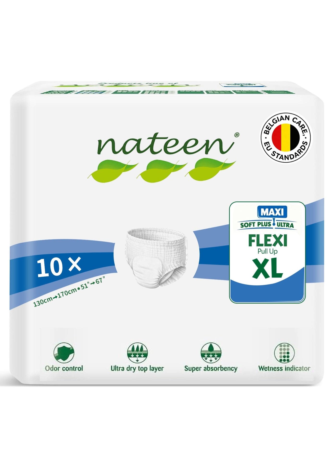 Flexi Maxi Adult Diapers Pants,Incontinence Night Time Pull Up,Extra Large,Waist Size 130-170Cm,10 Count Adult Pull Ups,Superior Comfort,Excellent Combination Of Protection. (10 Count)