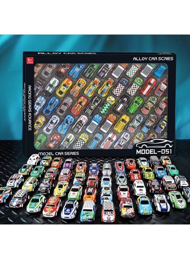 Die-Cast Metal Mini Cars, 50 Pcs Diecast Racing Car Set for Kids – Mini Sports & Race Car Collection Pack, Bulk Toy Cars Gift Set for Boys & Girls 2+ Years 3 4 5 6 7