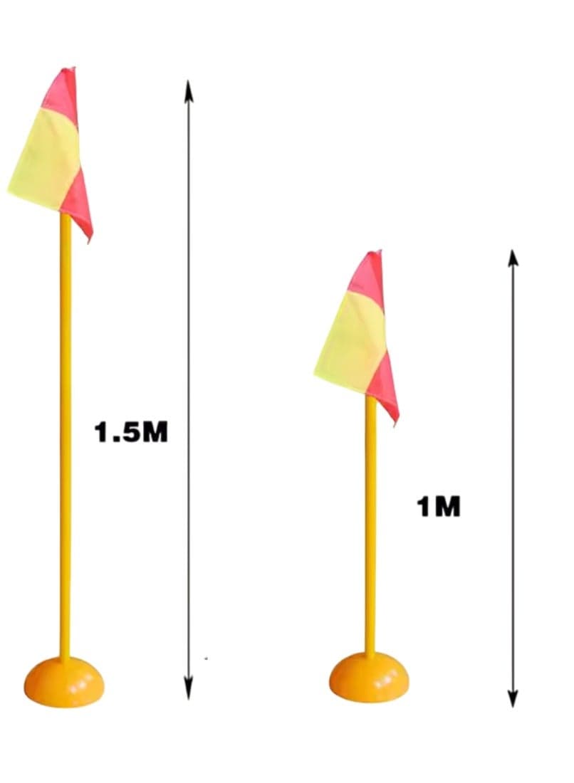 Mini Flag Pole with Base – Soccer Corner Flags (1m & 1.5m)