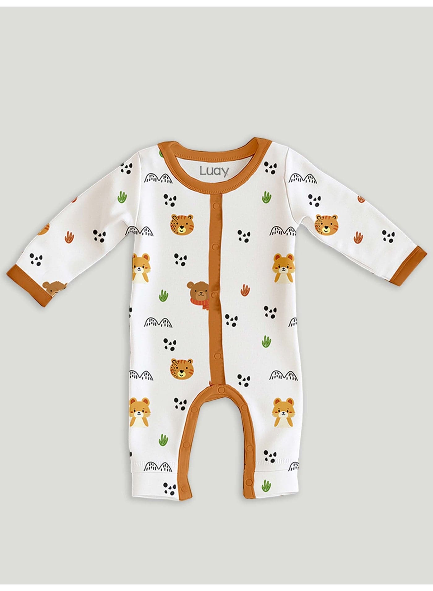 100% Cotton Full Sleeves Teddy Printed Baby Romper,Bodysuit Jumpsuit for Baby Girls & Baby Boy