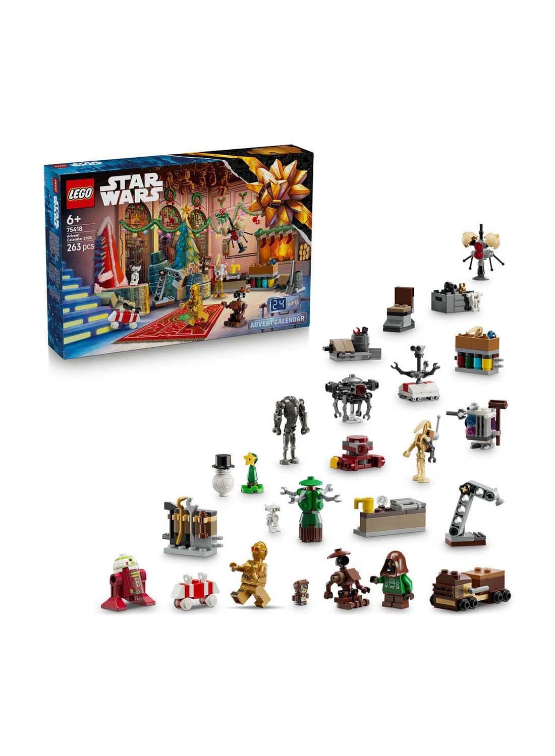 Star Wars Advent Calendar 2025 Building Toys 75418 (Age 6+, 263 Pieces)