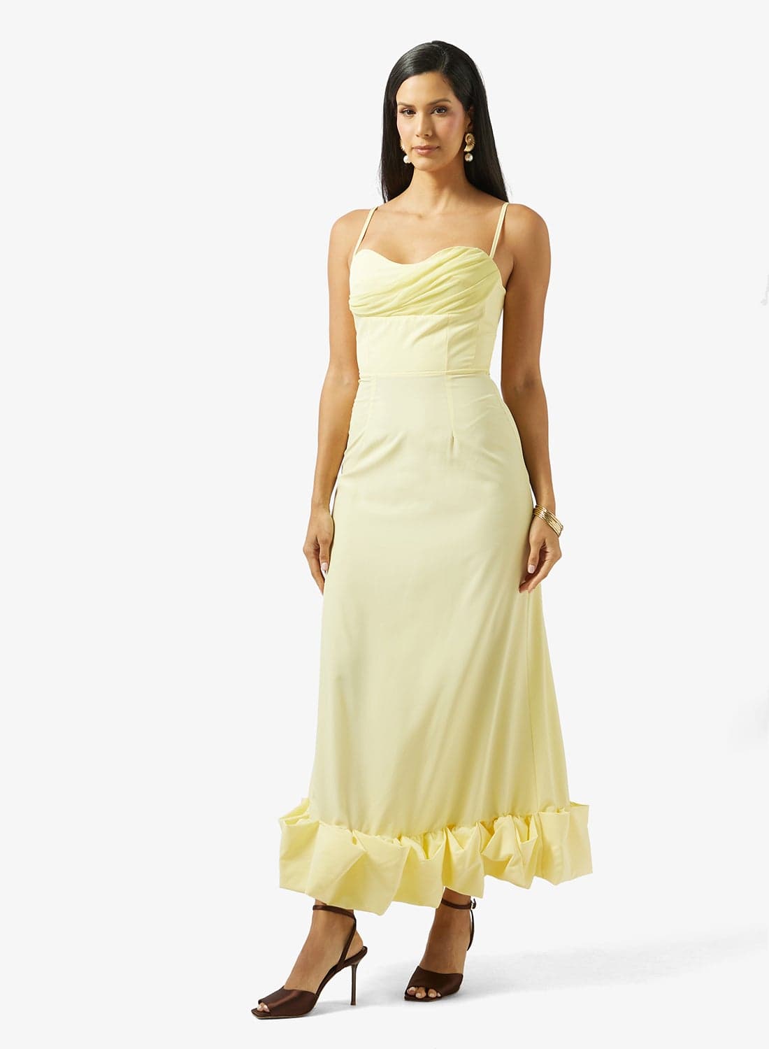 Summer Dress With Ruffled Hem