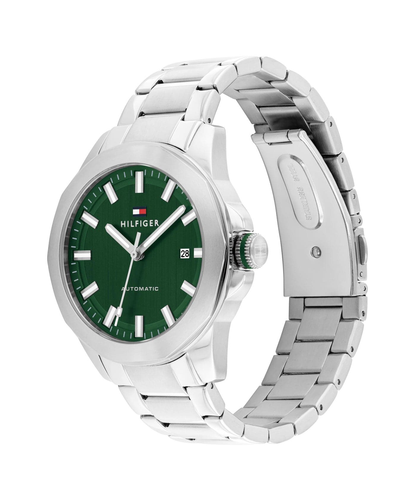 Round Automatic Men'S Stainless Steel Case Watch