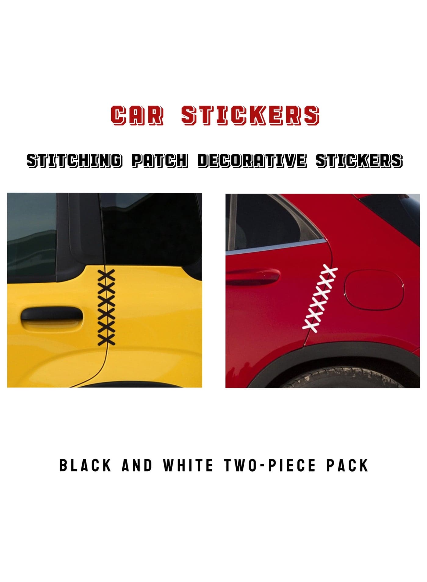 2025 New 3D Stitched Patch Decal | Door Seam/Hood Specialty | Waterproof & UV-Resistant Automotive Stripe (Fits Cars/SUVs/Motorcycles)