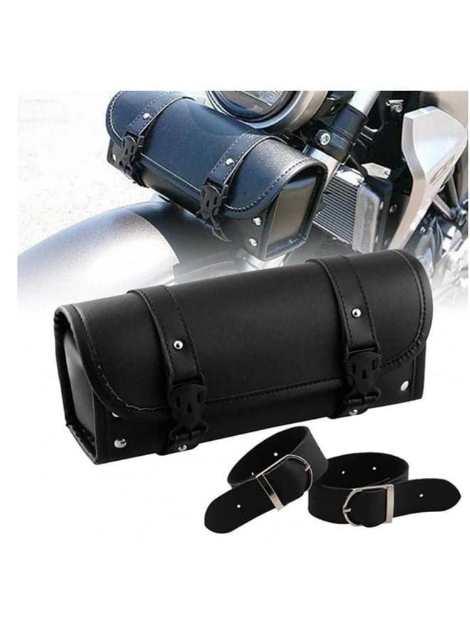 1PCS Motorcycle Bag Saddlebags PU Leather Front Fork Tail Tool Bag Luggage For Harley Chopper Bobber Cruiser Sportster XL 883 1200