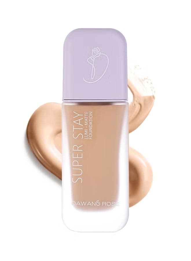 Super Stay Lumi-Matte Foundation, Matte Waterproof Foundation, Longwear Transfer-Proof, With Medium To Full Coverage, Oil-Control & Lightweight, Liquid Foundation Makeup For Normal/Oily Skin, (#03, 30G)
