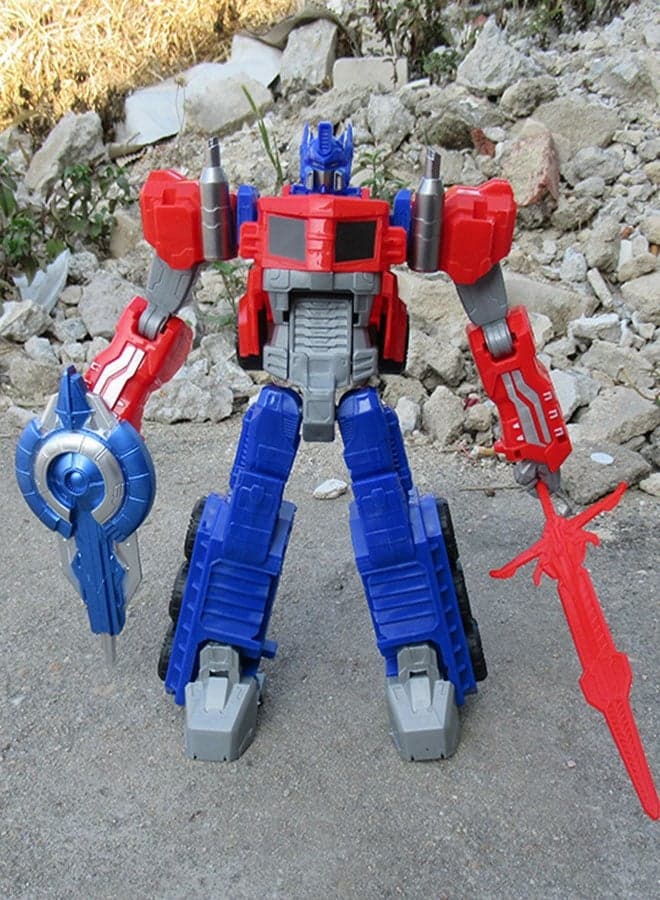 Transformers Action Figure | Kids Boys Deformable Autobot Bumblebee Optimus Prime Robot Toy | Changes into Toy Truck | Multiple Joints Movable | Birthday Holiday Gift for Children, 29cm