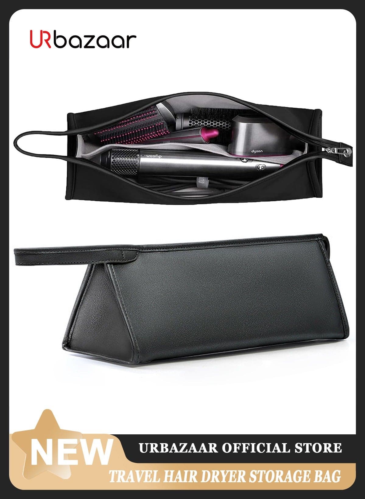 Travel Case for Dyson Styler/Shark Flexstyle, Portable Carrying Case for Dyson Supersonic Hair Dryer, Waterproof Anti-scratch Dustproof Shockproof Protection Organizer Travel Storage Bag