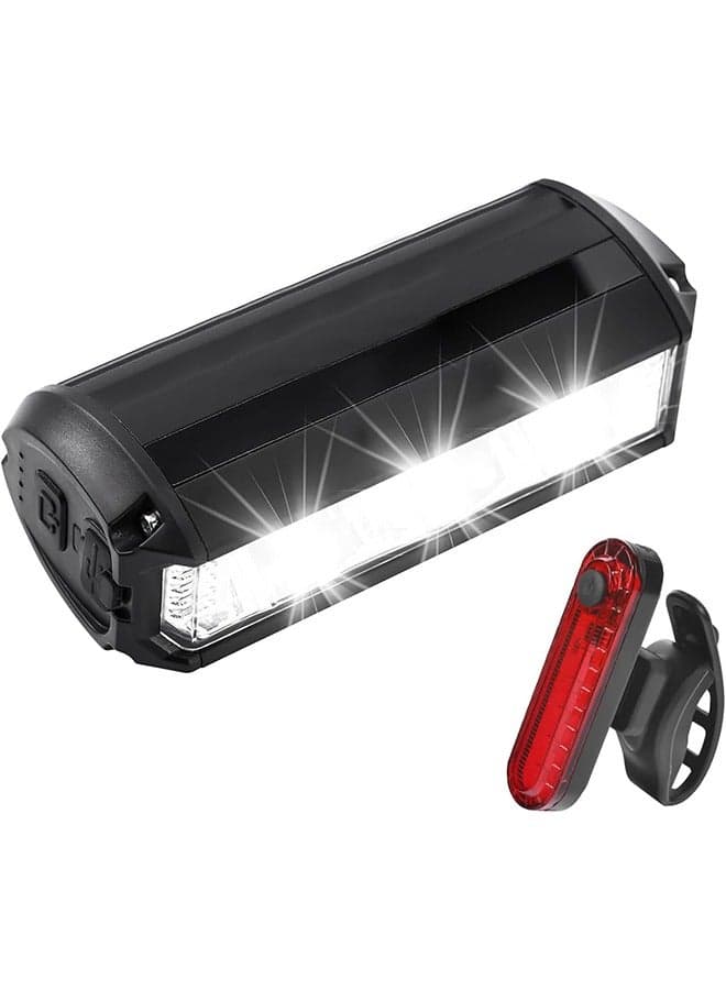 Bright Bike Light for Night Riding, 1000 Lumen Bicycle Light High Beam Low Beam, USB Rechargeable Bicycle Headlight Set, Waterproof Bike Headlight and Taillight for Adult Kid Mountain