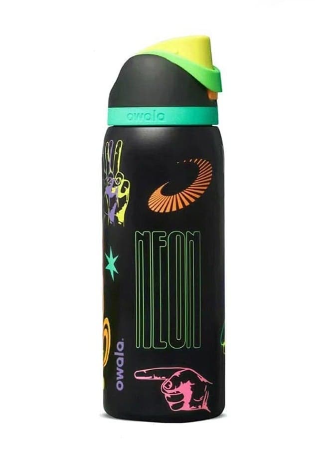 32 OZ FreeSip Insulated Stainless Steel Water Bottle with Straw for Sports, Travel, and School BPA-Free Sports Water Bottle
