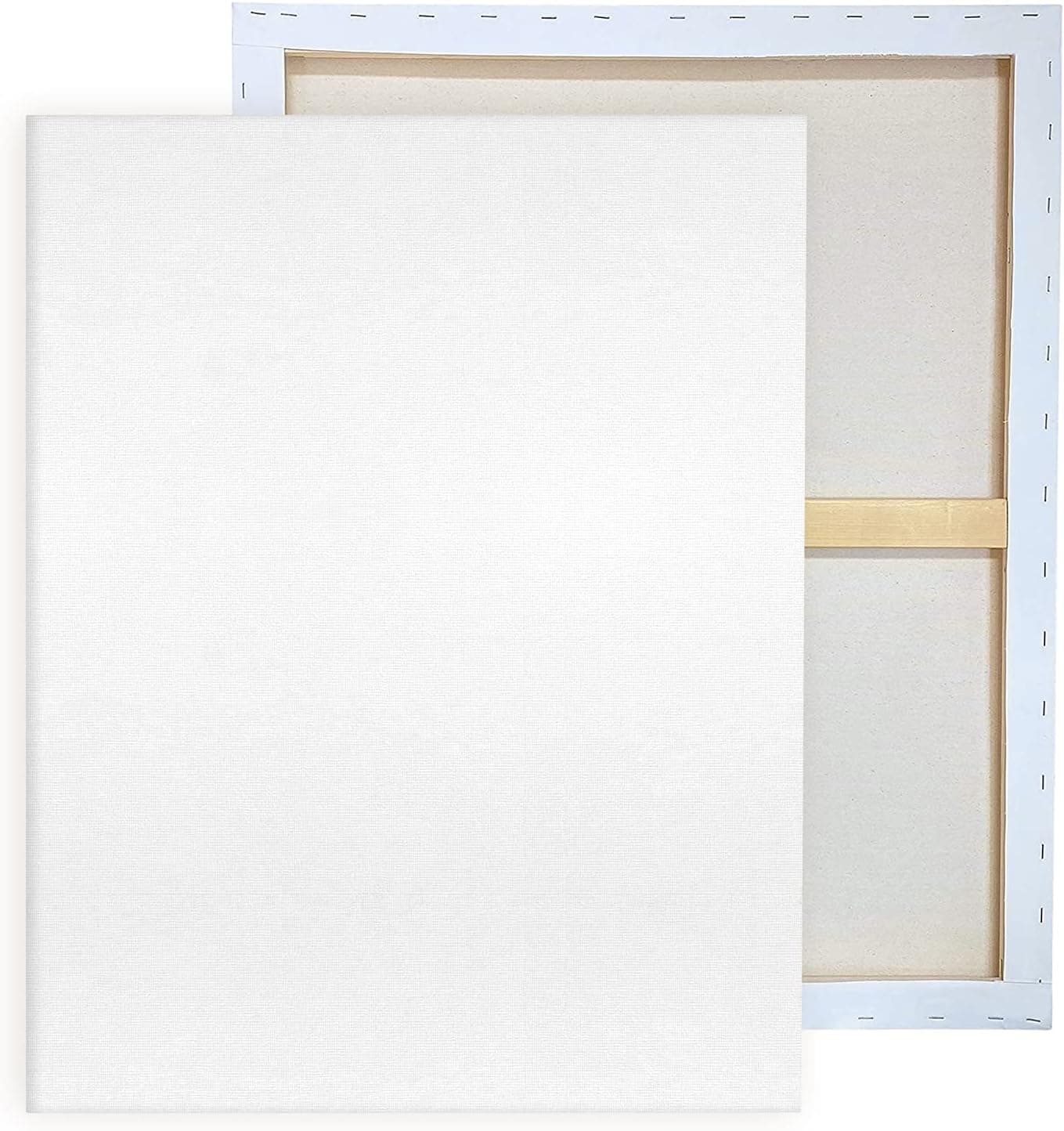 ARS Pre Stretched Canvases for Painting 24x36" 2 Pack Large Blank Canvas Boards for Acrylic Pouring and Oil Painting, 100% Cotton, 5-Time Gesso Primed