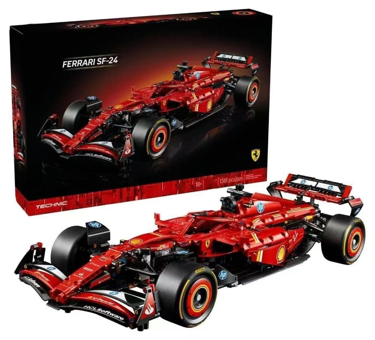 Speed Champions Ferrari SF-24 F1 Race Car Toy with a Collectible Formula 1 Driver Minifigure - Model Kits for 10+ Year Old Boys & Girls or Adult Motorsport Fans 77242