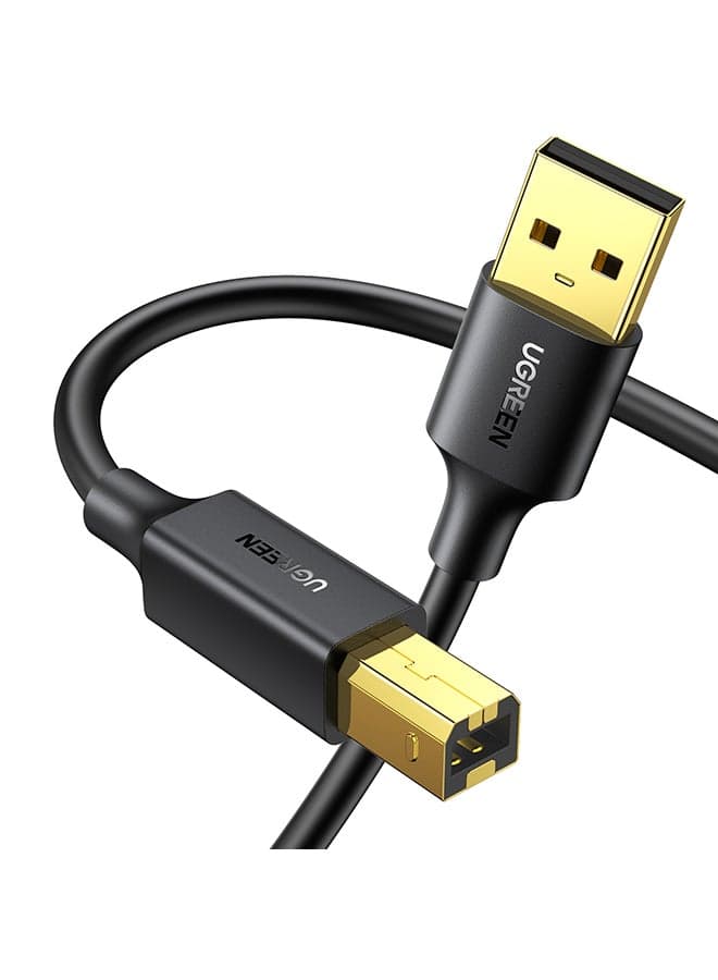 Printer Cable USB 2.0 A-Male To B-Male Cord High Speed Scanner Cord Compatible with HP/ Cannon/ Brother/ Samsung/ Dell/ Epson/ Lexmark/ Xerox/ Piano/ Dac -1.5M Black