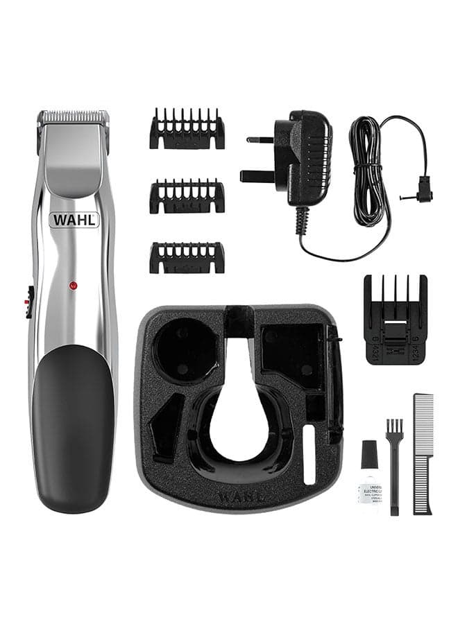 Groomsman Rechargeable Beard Trimmer, Gifts For Him, Beard Trimmers For Men, Stubble Trimmer, Male Grooming Set, Cordless Beard Trimmer, Beard Care Kit - 9916-1117 silver