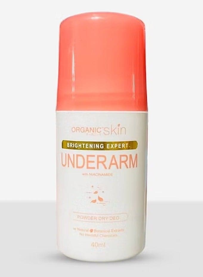 Organic Skin Whitening Underarm Powder Dry Deo Roll-On 40ml