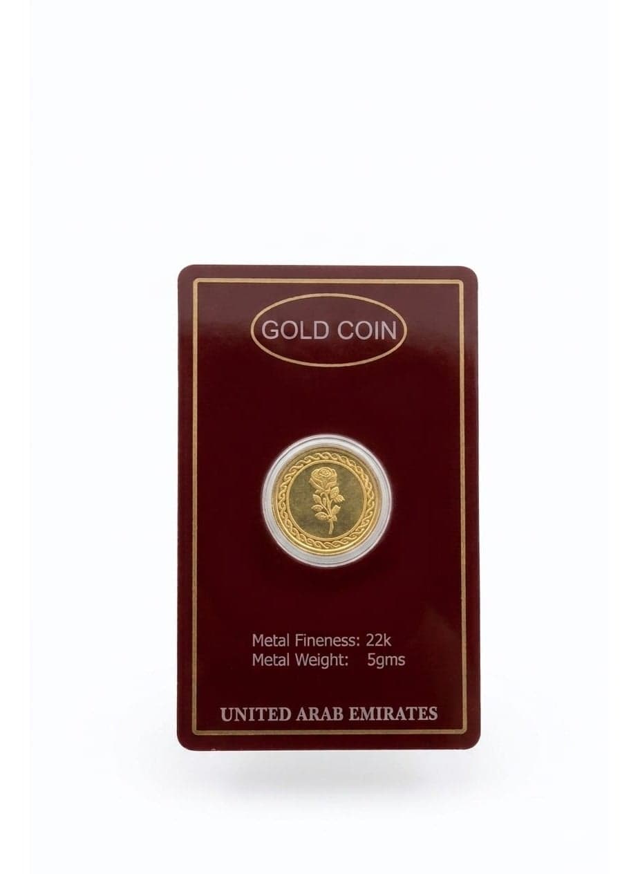 KHUSHBOO JEWELS 22K 5gm GOLD COIN 0.916 PURITY