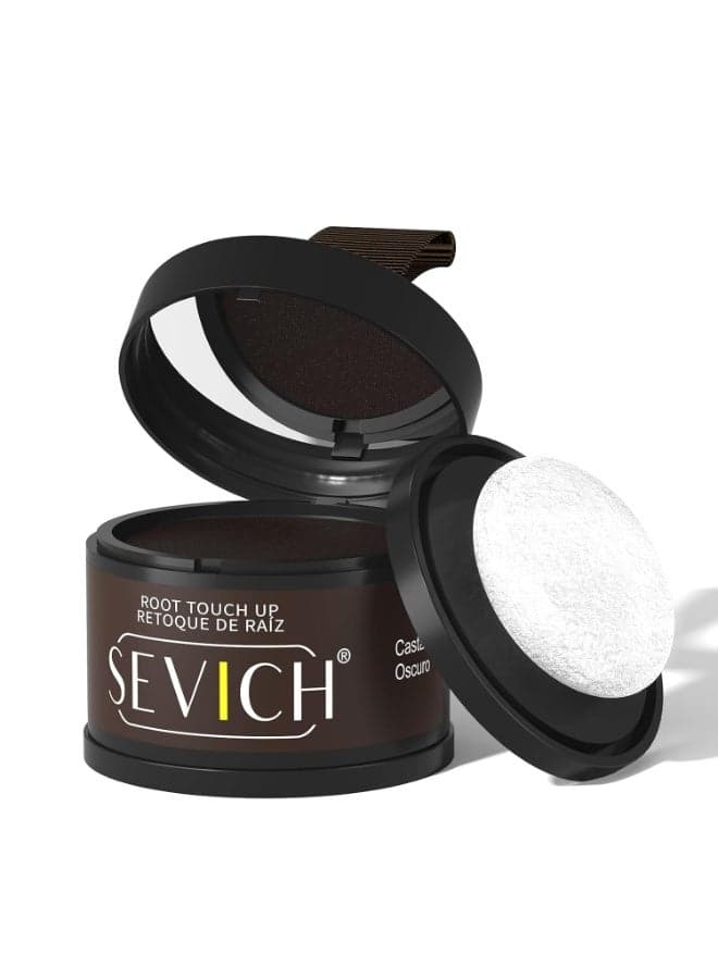 Instantly Hairline Shadow Hairline Powder, Quick Cover Grey Hair Root Concealer, Eyebrows & Beard Line, Hair Root Touch Up for Thinning Grey Hairline, Windproof&Sweatproof, Dark Brown