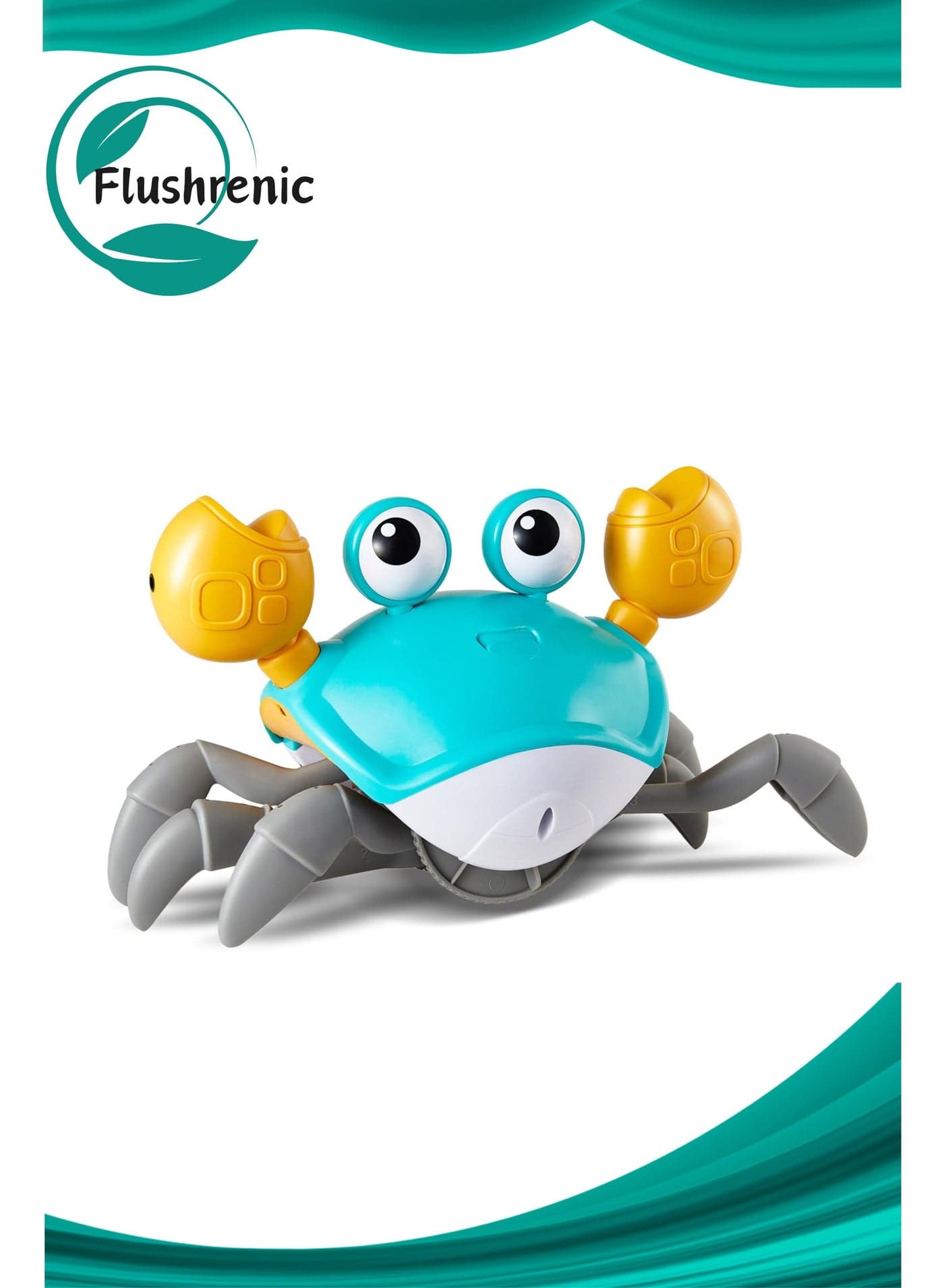 Crawling crab baby toy, rechargeable crab, interactive baby susceptible time crab with music, children's walking and dancing crab, fun baby crab toy suitable for boys and girls aged 3 and above, birthday gift