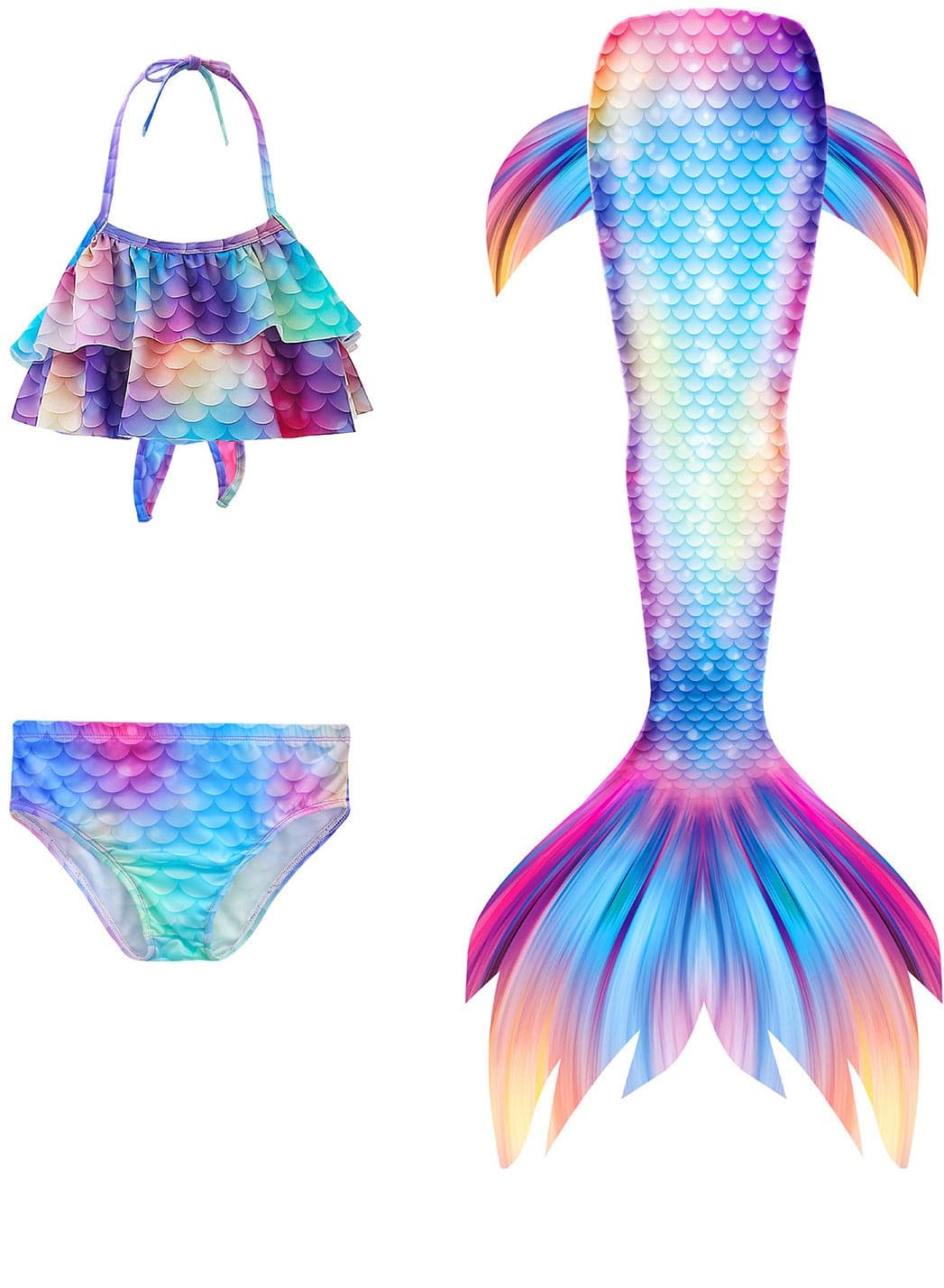 Mermaid Tail Sets Mermaid Costume Girls Swimwear Mermaid Tail Swimwear,Bikini Sets,Mermaid Costume Swimsuits for Kids