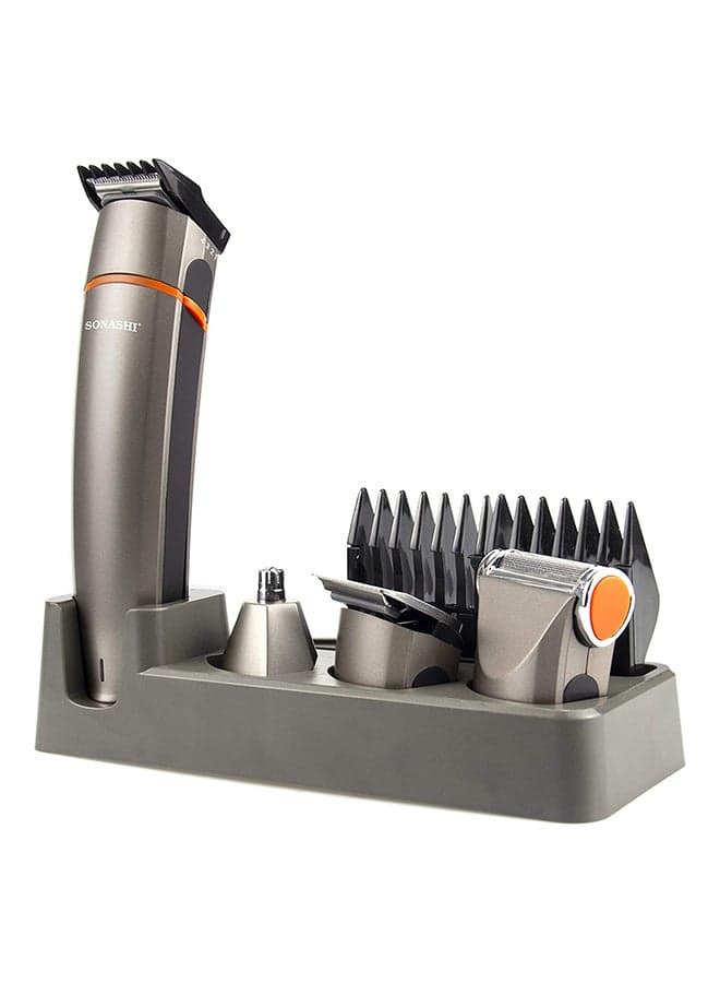 7in1 Rechargeable Hair Clipper For HairBeardNoseEarBody HighCapacity Battery And Fast Charging Cordless and TravelFriendly Clipper Power of 1000mA SHC-1014U Metallic Grey 550grams
