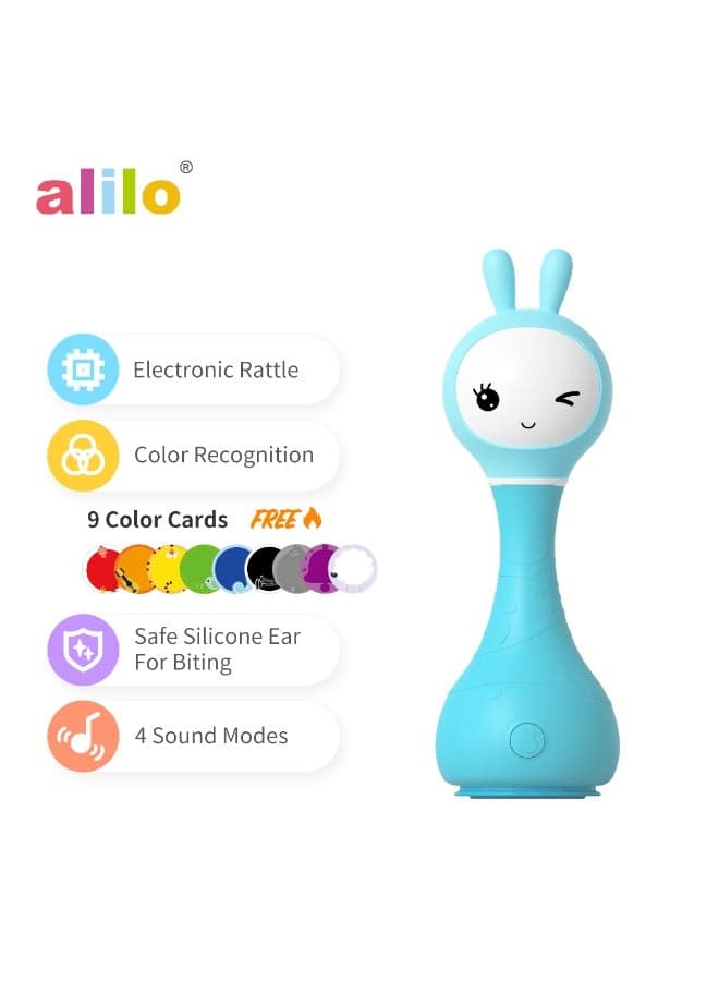 alilo Smarty Bunny Musical Light-Up Baby Rattle -Blue