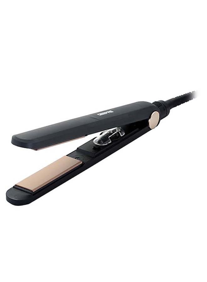 Hair Straighteners With Led Indicator Light, Ceramic Plates, Adjustable Temperature Control, Swivel Cord, Lockable Handle, PTC Heater, Hanging Loop And Portable Black 500grams