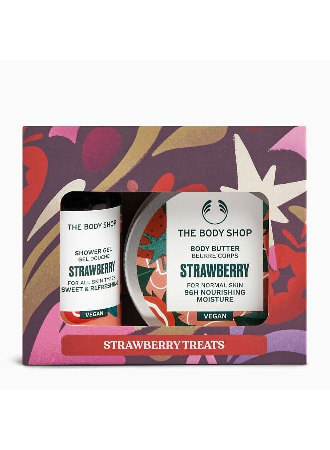 Strawberry Treats Gift Set – Shower Gel (60 Ml) And Body Butter (50 Ml) – Juicy Strawberry Scent, Gentle Daily Cleanser And Deep Nourishing Hydration For Soft Skin.