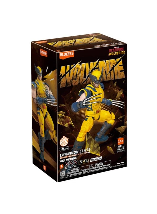 Blokees Marvel Infinity Saga Wolverine Model Kit | Champion Class CC05 Buildable 101-Piece Action Figure | Poseable Collectible Toy for Ages 14+
