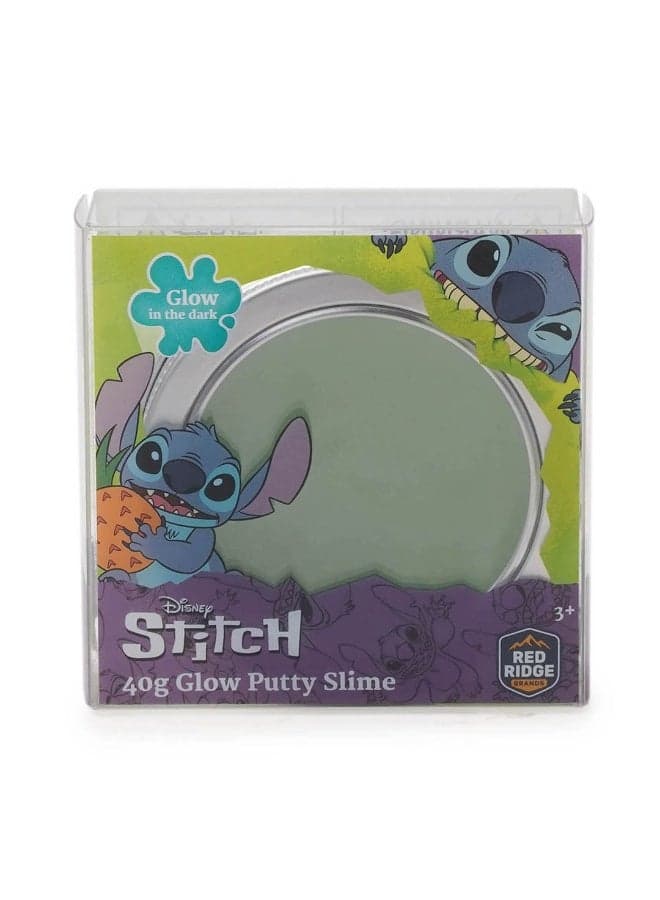 Stitch 40g Glow-in-the-dark Putty Slime | Creative Play, Stress Relief & Sensory Exploration Toy | Squish, Stretch, & Mould It | Green | Age 3 + Year