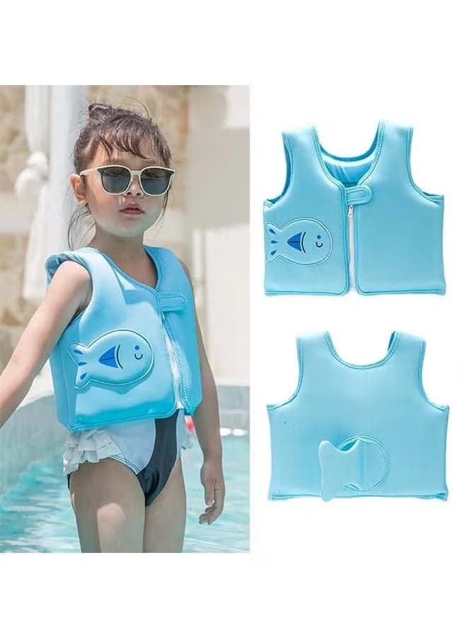 Kids Swim Vest with Adjustable Strap for 20-55lbs Toddler Floaties with Shoulder Harness Arm Wings for 2-7 Years Old Life Jacket for Sea Beach Pool
