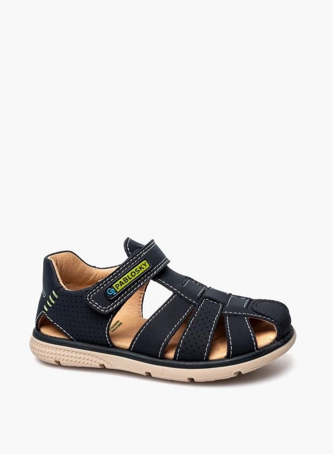 Boys Stitch Detail Hook & Loop Sandals