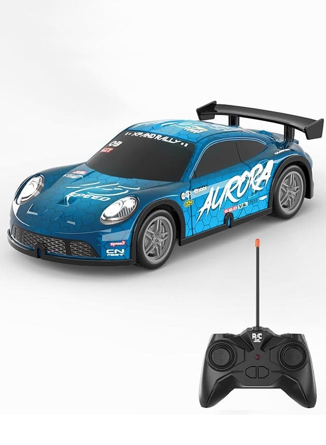Luminous Remote Control Car, Light Up RC Car Toys, 2.4GHz 1:22 Scale 15KM/H Off-Road with Cool LED Lights Racing Rechargeable Toy Car for Christmas Birthday Kids Boys for 6-7 8-12 Year Old- Blue