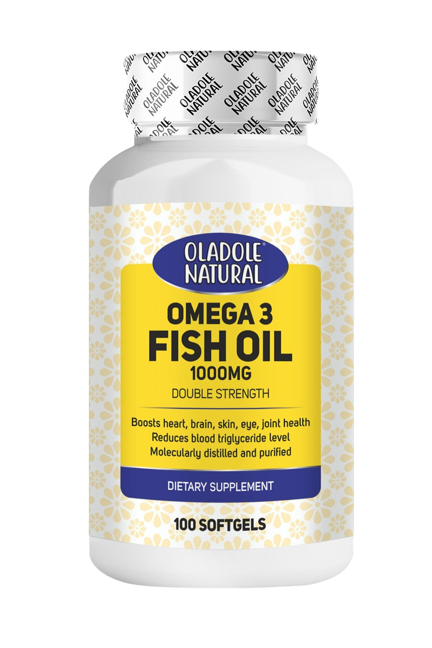 Omega 3 Fish Oil 1000mg 360mg EPA & 240mg DHA Cardiovascular Support - 100 Softgels