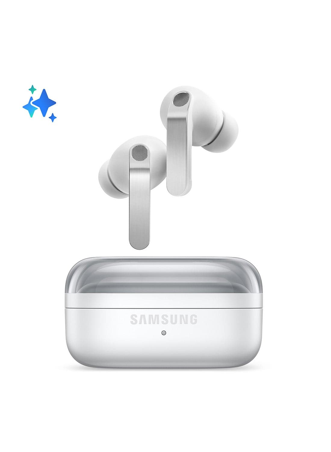 Galaxy Buds4 Pro, Real Metal Blade, 2-way Speaker & Dual Amp, Enhanced ANC, Adaptive Noise Control, Seamless Connection White White