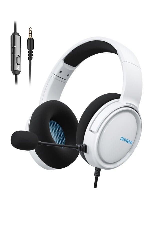 Gaming Headset with Mic for PS4, PS5, PC, NS,Wired Audifonos Gamer Headphones with Noise Canceling Microphone