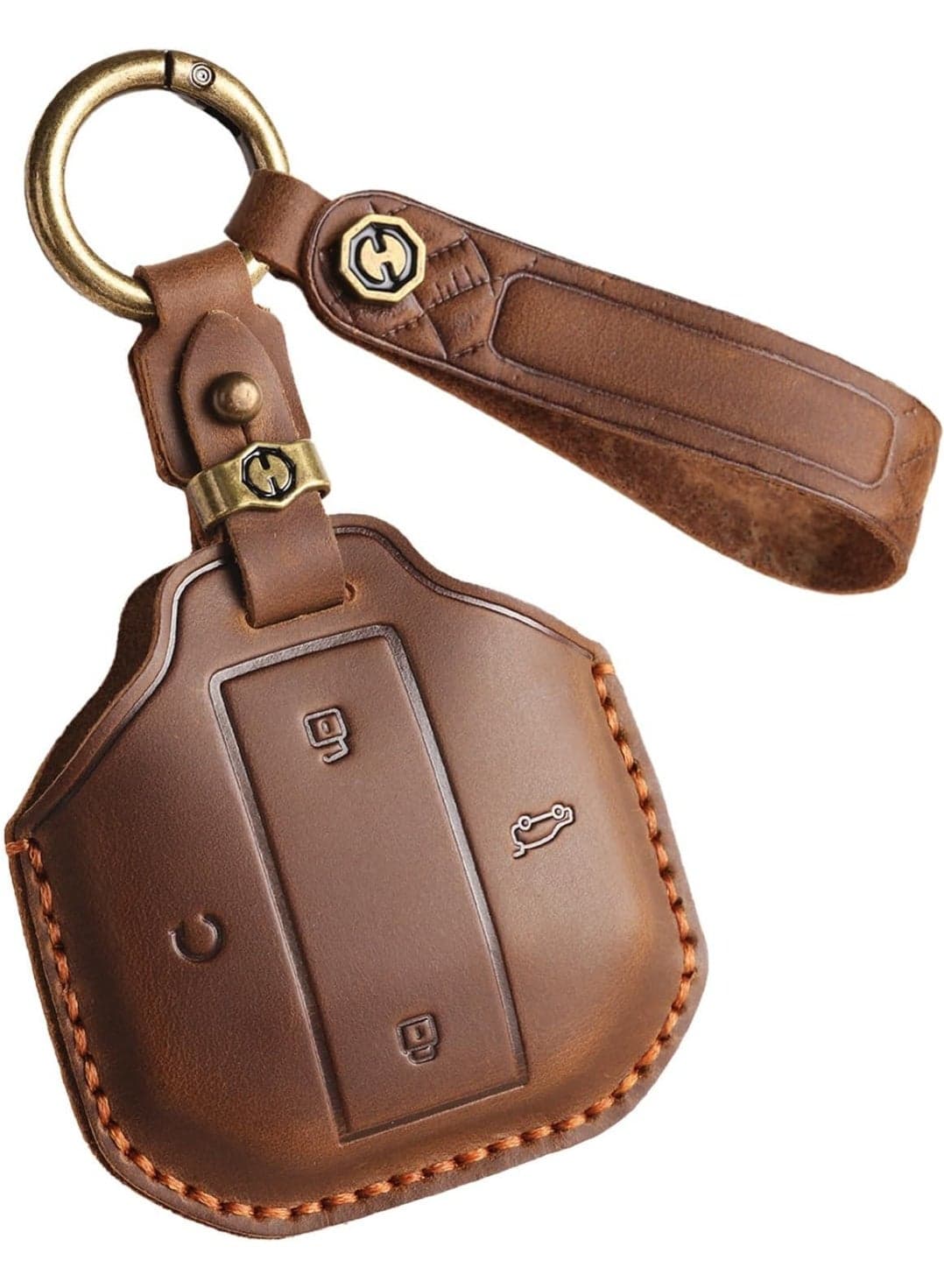 Car Key Case Key Case Compatible with Jetour Freedom T1 T2 Traveler from 2025 Leather Key Case Key Cover Car Remote Control Key Fob 4 Buttons