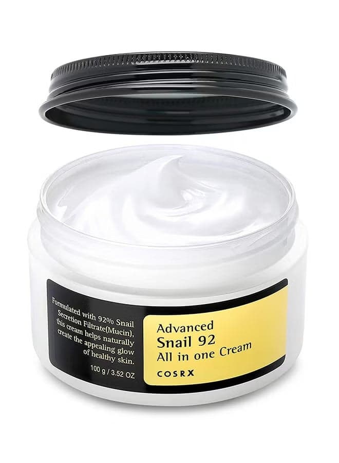 COSRX Advanced Snail 92 All In One Cream 100g - 92% Snail Mucin | Multi-Benefit Face Moisturizer