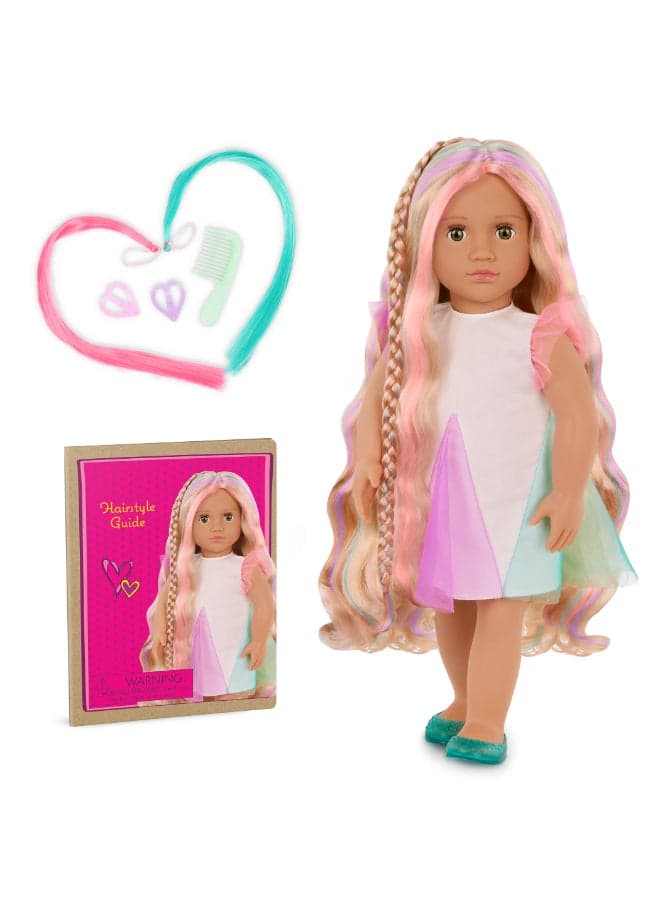 Hairgrow Doll w/Rainbow Colored Hair, Tessie