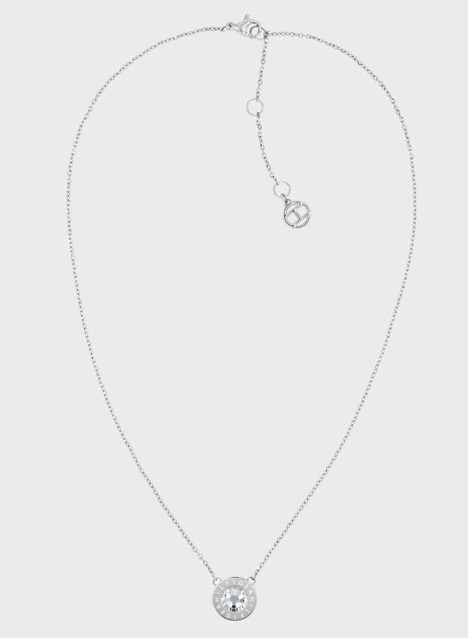 Womens Pendant Necklace In Stainless Steel Embellished With A Crystal - 2780284
