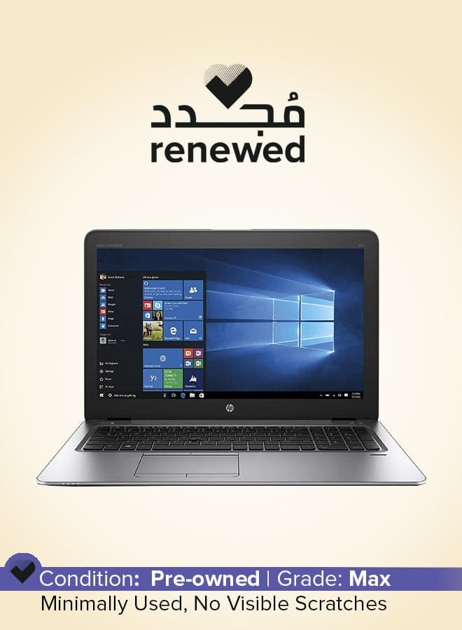 Renewed - Elitebook 850 G3 With 15.6-Inch Display Screen,Core i5-6th Generation/8GB RAM/256GB SSD/Windows 10 English Silver